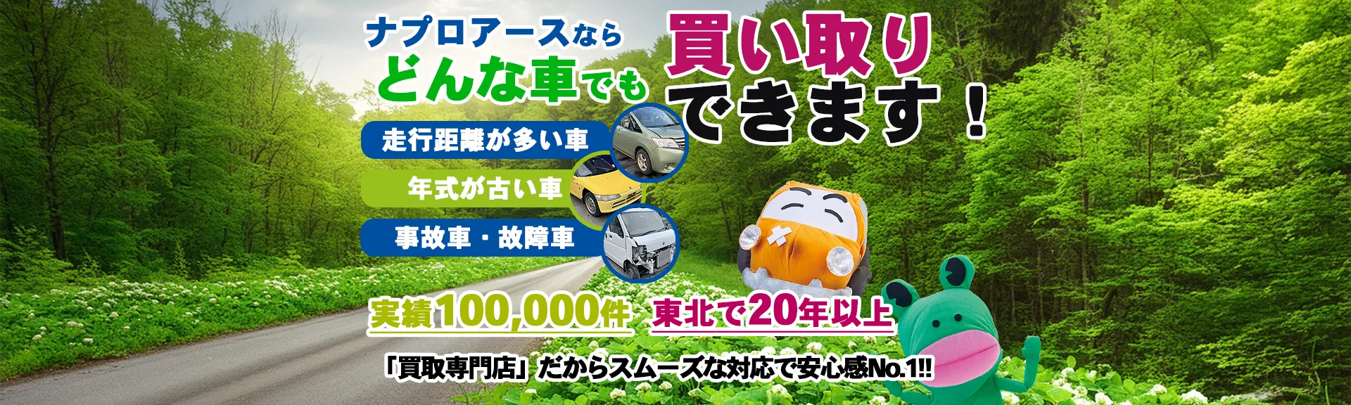 ナプロアースはどんな車でも買取りできます